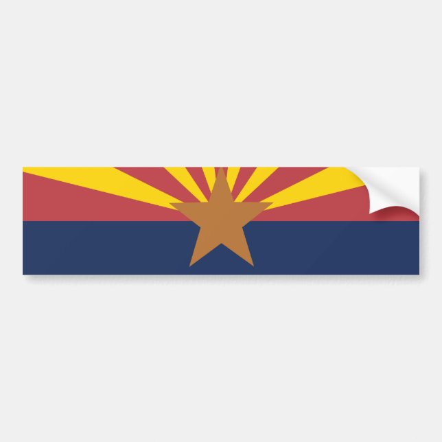 Arizona Flag Bumper Sticker (Front)