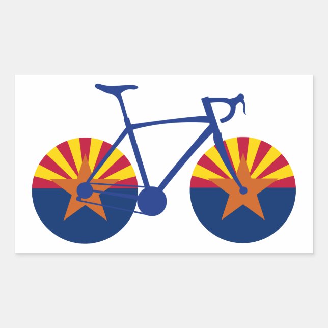 Arizona Flag Cycling Sticker (Front)