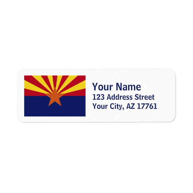Arizona Flag Return Address Labels (Front)