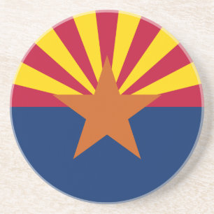 Arizona Flag Sandstone Coaster
