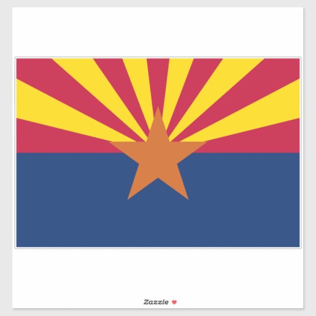 Arizona Flag: Setting Star Sun, The Copper State (Sheet)