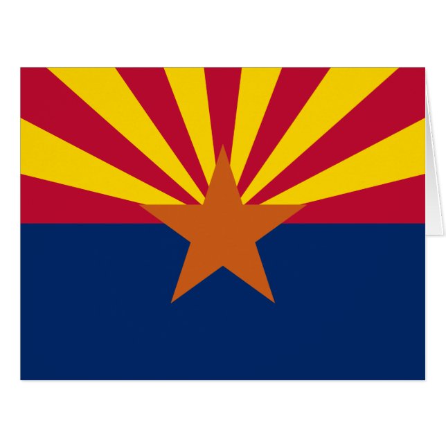 Arizona Flag: Setting Star Sun, The Copper State (Front Horizontal)
