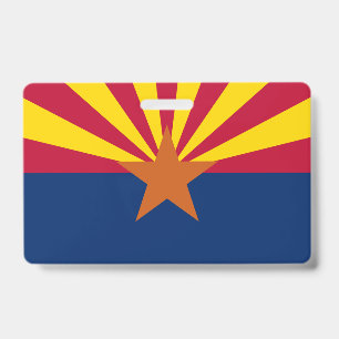 Arizona Flag: Setting Star Sun, The Copper State Badge