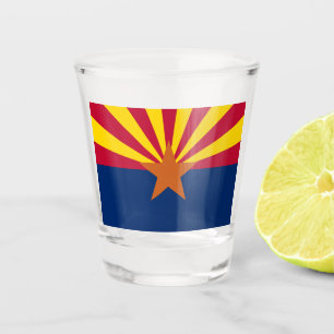 Arizona Flag: Setting Star Sun, The Copper State Shot Glass