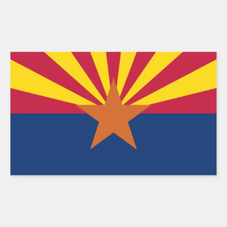 Arizona Flag: Setting Star Sun, The Copper State Sticker