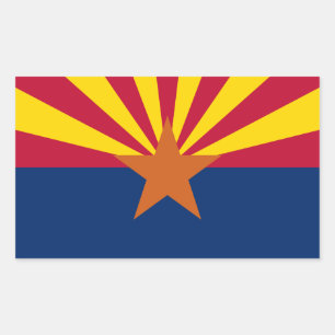 Arizona Flag: Setting Star Sun, The Copper State Sticker