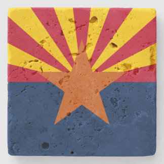 Arizona Flag: Setting Star Sun, The Copper State Stone Coaster