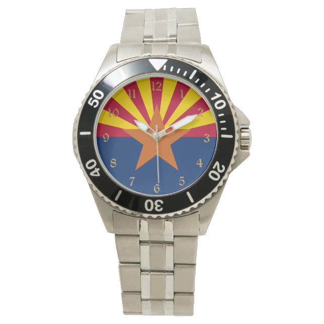Arizona Flag: Setting Star Sun, The Copper State Watch (Front)