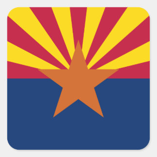 Arizona Flag Square Sticker