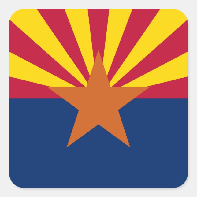 Arizona Flag Square Sticker (Front)