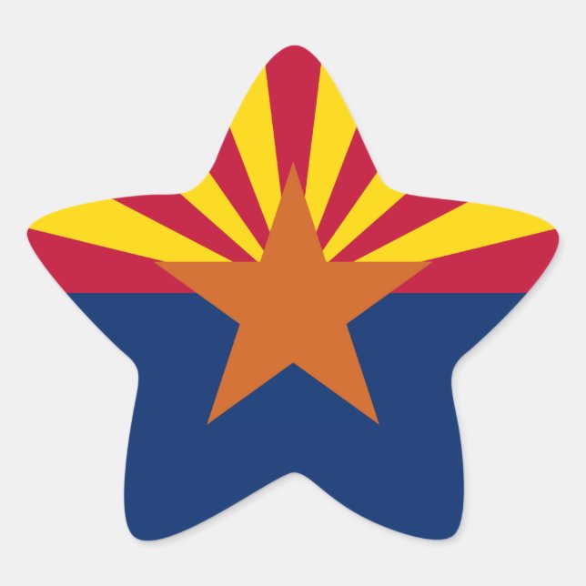 Arizona Flag Star Sticker (Front)