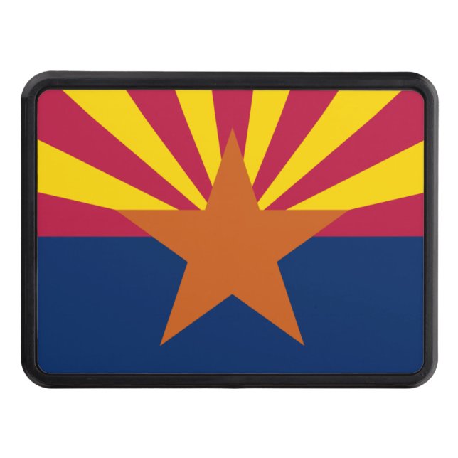 Arizona Flag Trailer Hitch Cover (Front)