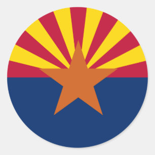 Arizona Flag Tshirts, Mugs, Apparel Classic Round Sticker
