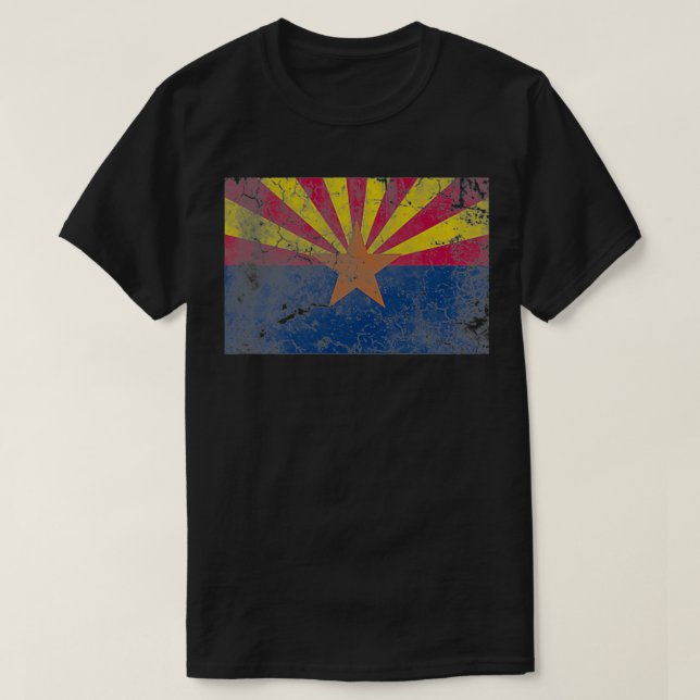 Arizona Flag Vintage  T-Shirt (Design Front)