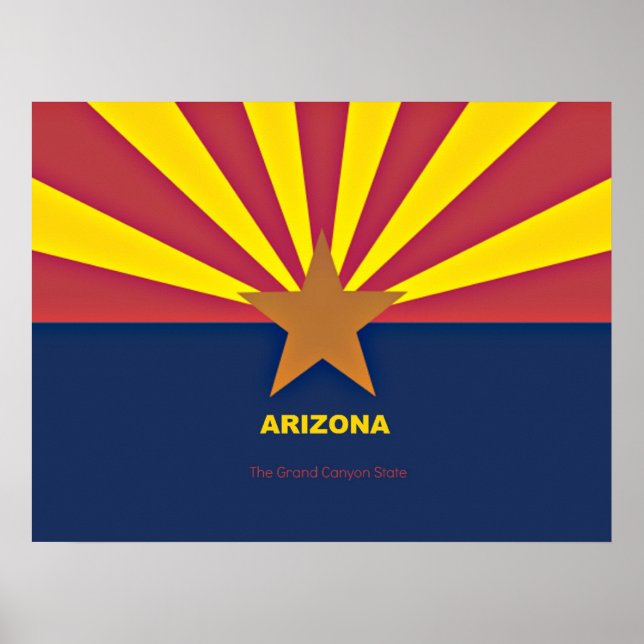 Arizona flag with slogan poster (Front)