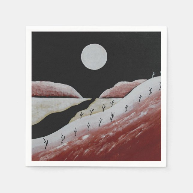 Arizona Folk Art Desert Napkin (Front)