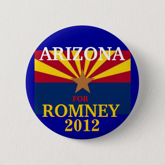 Arizona  for Romney 2012 2 Inch Round Button (Front)