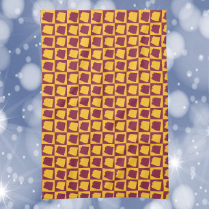 Arizona Geometric Maroon and Gold Pattern Kitchen Towel