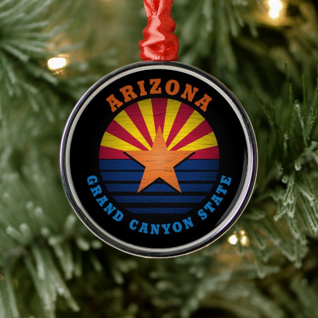 ARIZONA GRAND CANYON STATE METAL ORNAMENT (Tree)