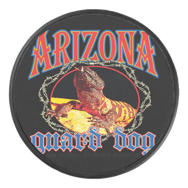Arizona Guard Dog Snake Hockey Puck (Front)