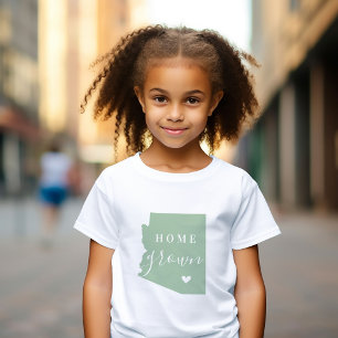 Arizona Home Grown Editable Colours State Map Baby T-Shirt