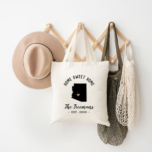 Arizona Home Sweet Home Family Monogram Tote Bag