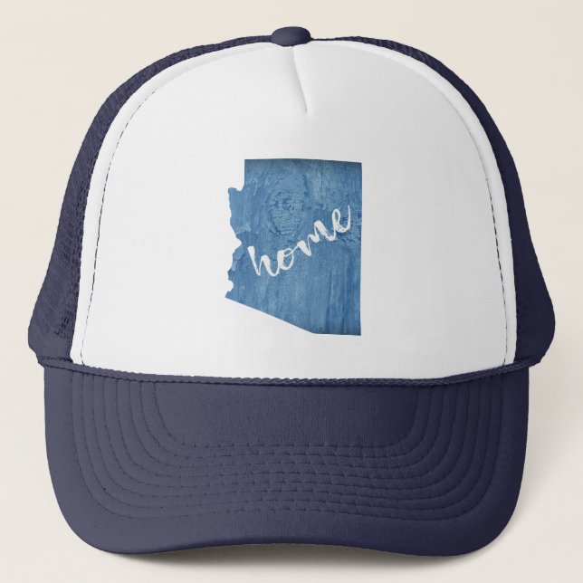 Arizona Home Wood Grain Trucker Hat (Front)