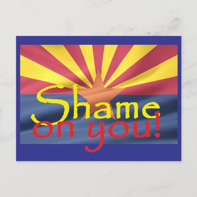 Arizona HONTE SUR VOUS Carte postale (Devant)