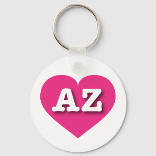 Arizona Hot Pink Heart - I love AZ Keychain