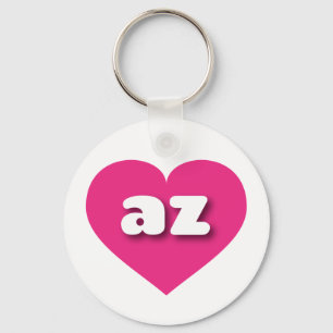 Arizona hot pink heart - I love az Keychain