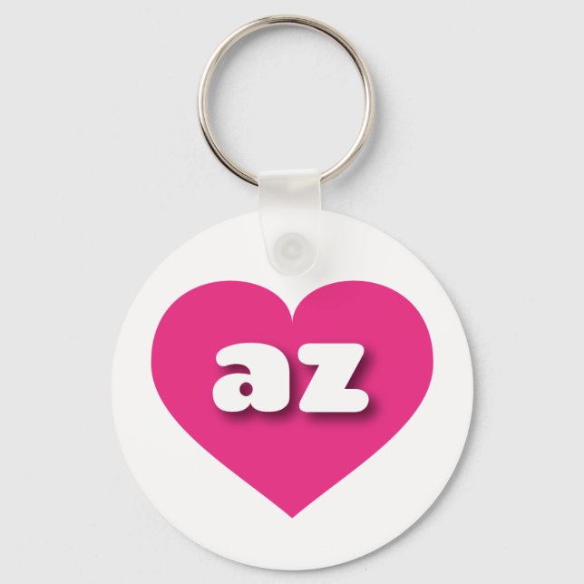 Arizona hot pink heart - I love az Keychain (Front)