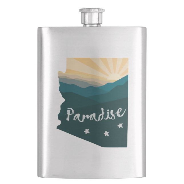 Arizona Is Paradise Hip Flask (Front)