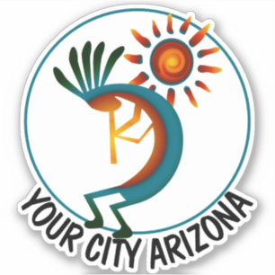 Arizona Kokopelli avec Sticker en vinyle Sun Custo