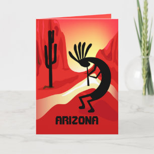 Arizona Kokopelli Sunset Greeting Card