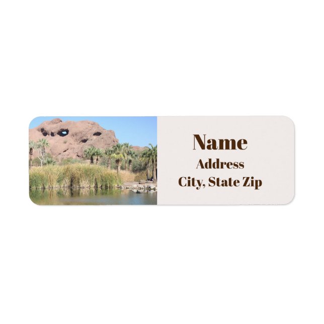 Arizona Landmark Mountain Photo with Lake (Front)
