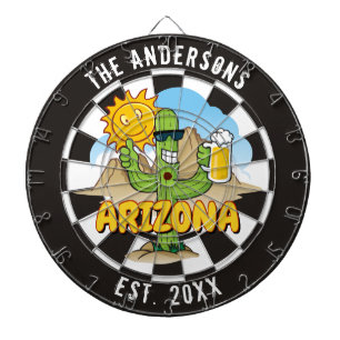 Arizona Landscape Cartoon Custom Dartboard