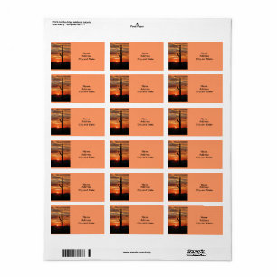 Arizona landscape sunset template label