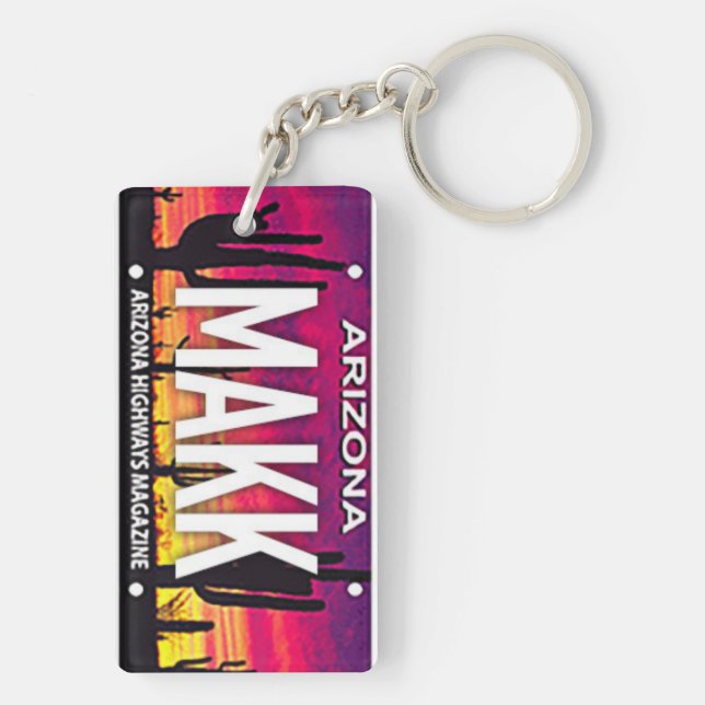 Arizona License Plate Custom Porte - clé MAKK (Dos)