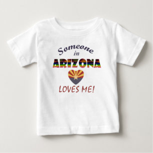 Arizona Loves Me Heart Flag Baby T-Shirt
