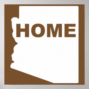 Arizona Maison Loin de l'État Affiche Panneau