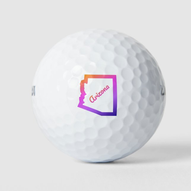 Arizona Map - I love Arizona - Phoenix Arizona Golf Balls (Front)