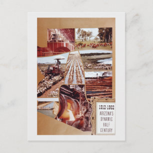 Arizona Mid-Century Agriculture Desert Landscape Holiday Postcard