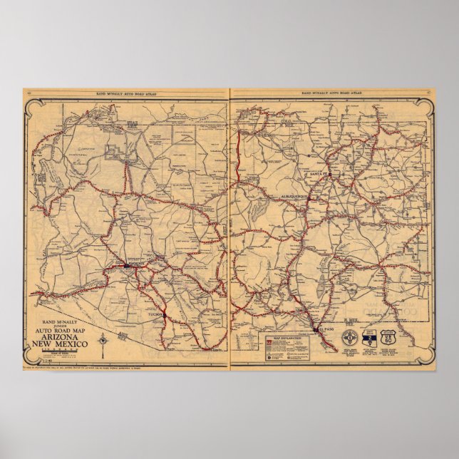 Arizona, New Mexico Poster (Front)