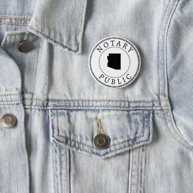 Arizona Notary Public  2 Inch Round Button (In Situ)