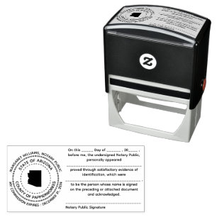 Arizona Notary Public Acknowledgement Stamp