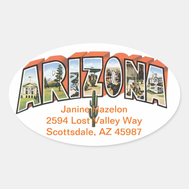 Arizona Oval Sticker (Front)