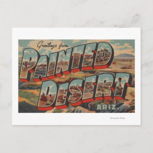 Arizona - Painted Desert - Large Letter Scenes Postcard