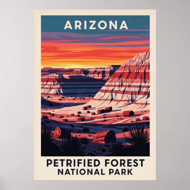 Arizona Petrified Forest National Park V01 Poster (Front)