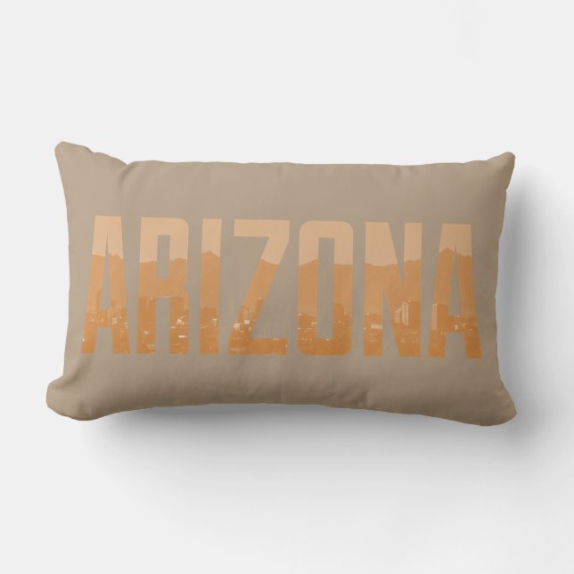 Arizona phoenix Skyline Lumbar Pillow (Front)
