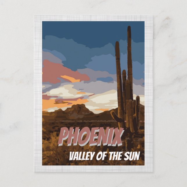 Arizona Phoenix Valley de la carte postale Sun Cac (Devant)